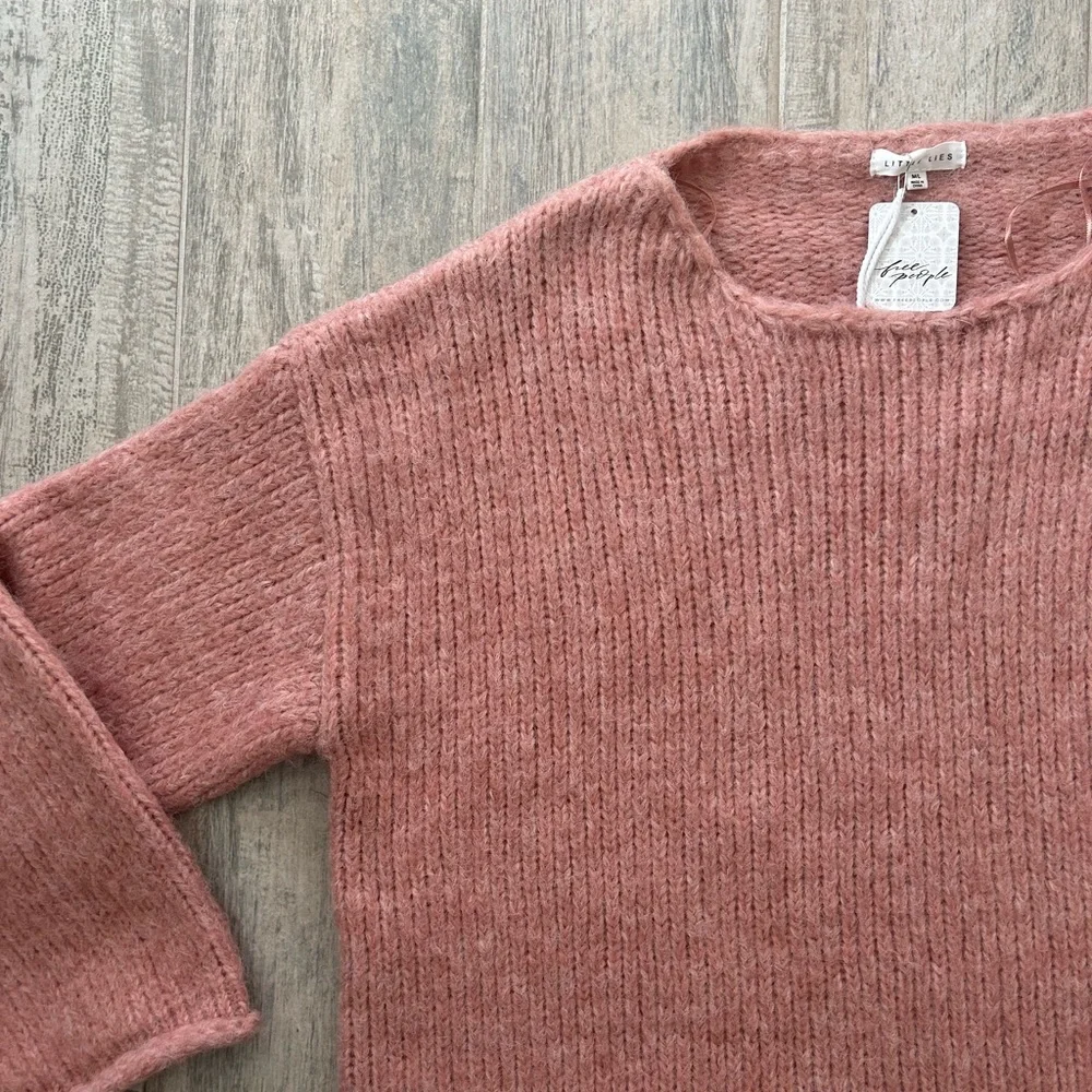 Free people little lies pink/ rose sweater - Picture 4 of 5